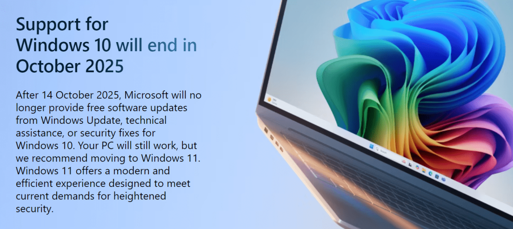 windows 10 end of support