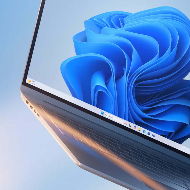 ilustrasi laptop windows 11 microsoft