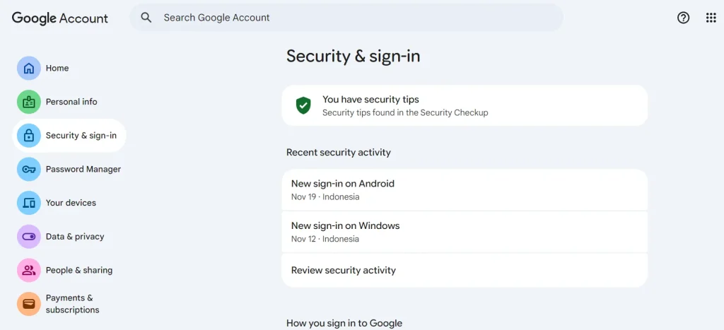 2 step verification google