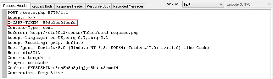 implementasi CSRF Token untuk memblokir serangan CSRF