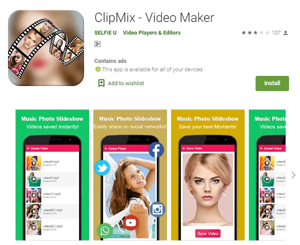 aplikasi edit foto jadi video ClipMix