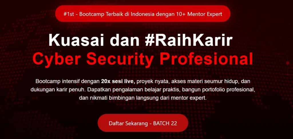 bootcamp cyber security profesional di merdeka siber