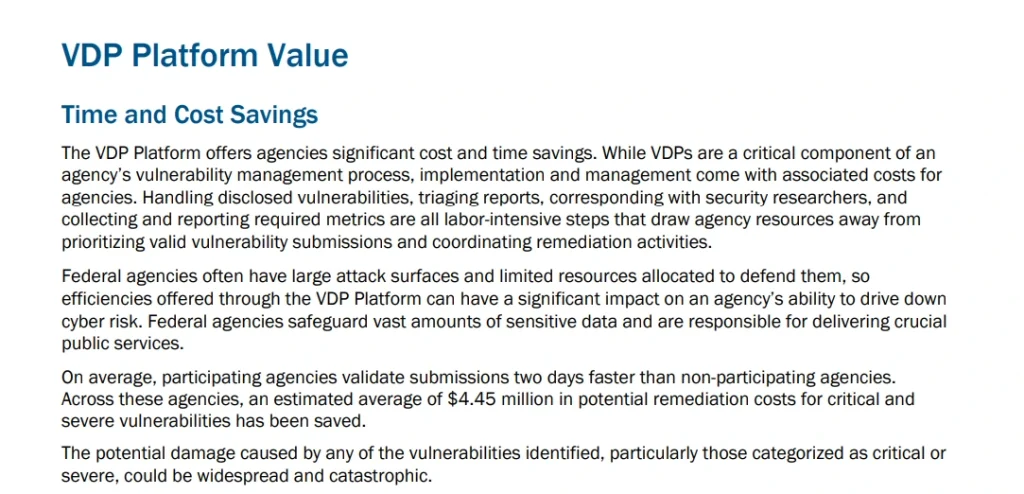 CISA VDP Report 2023