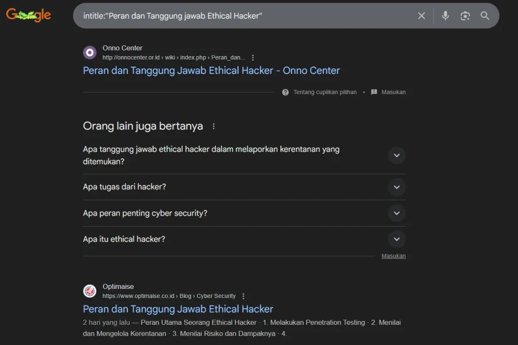 google dorking untuk riset konten artikel kompetitor