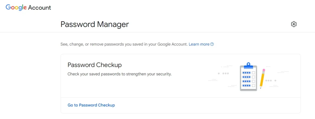 google password manager 