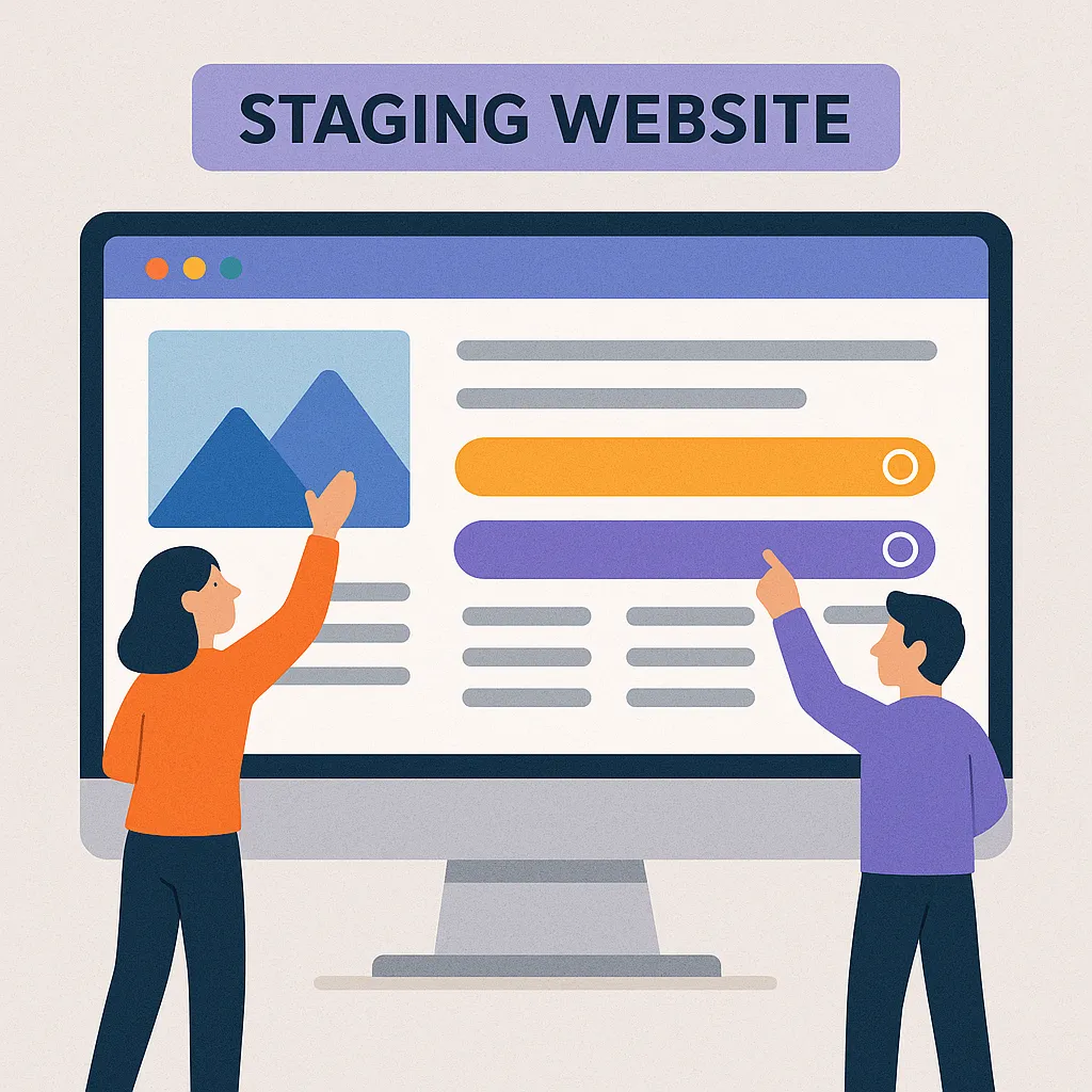ilustrasi staging website