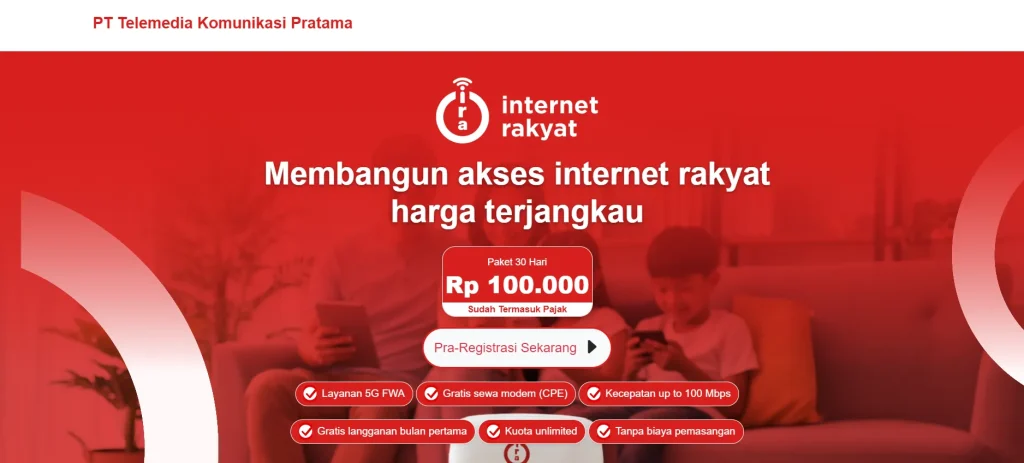 internet rakyat paket 30 hari hanya 100 ribu rupiah dengan kuota unlimited