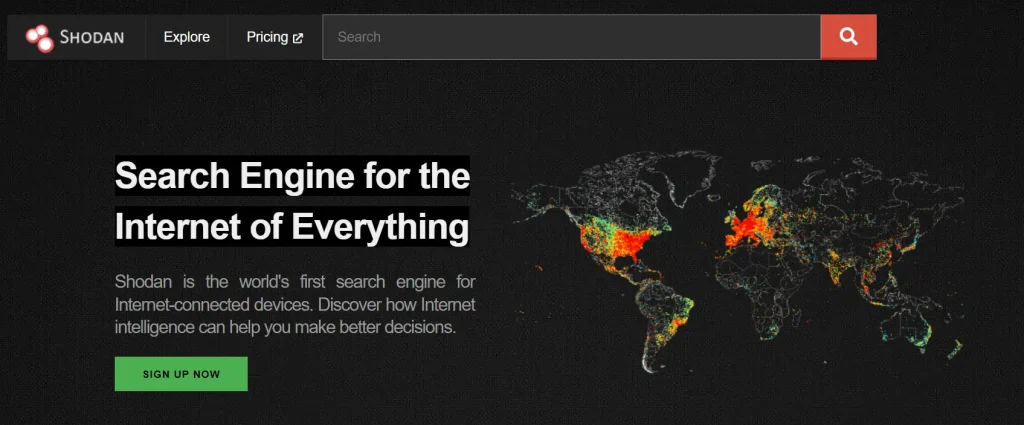 Shodan adalah search engine IoT, atau gadget yang terhubung di seluruh dunia dan dapat digunakan untuk OSINT atau mengumpulkan informasi IP device yang terhubung.