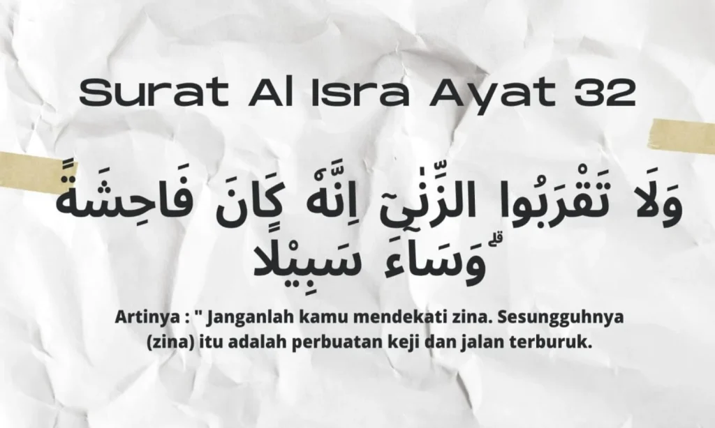 Al Isra Ayat 32