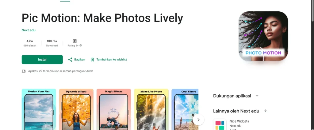 Aplikasi Edit Foto Jadi Video Berlagu PicMotion