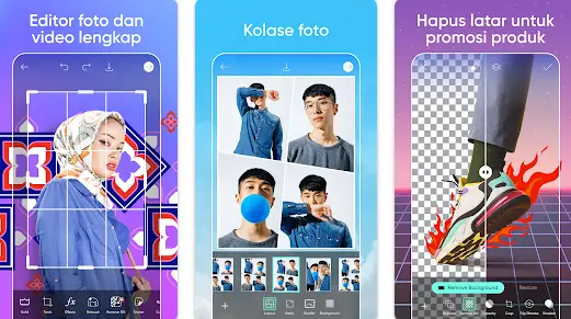aplikasi edit foto jadi satu seperti asli dengan PicsArt