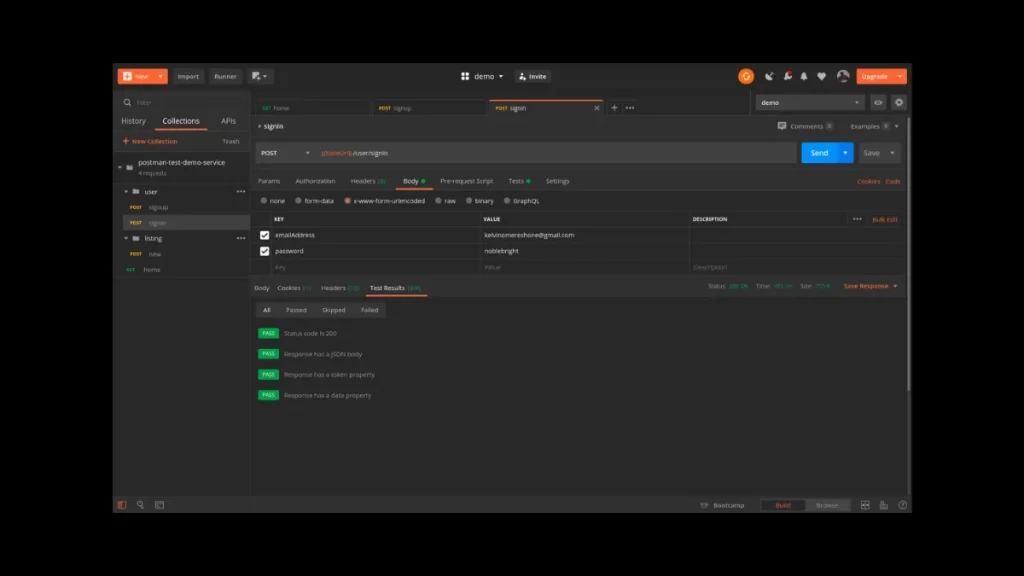 automated testing postman