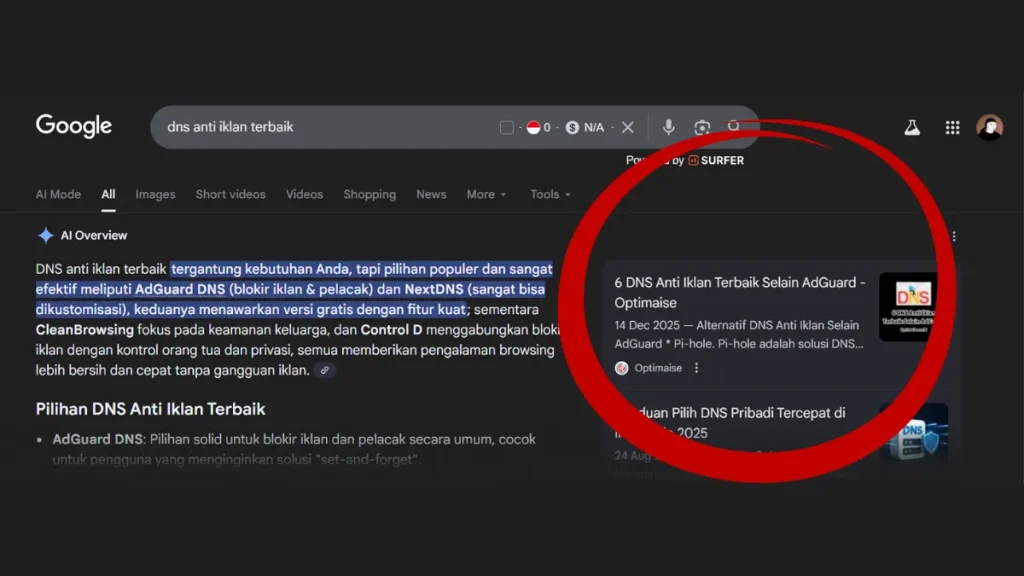 keyword turunan berpotensi masuk google overview ai