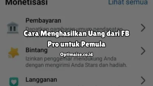 menghasilkan uang dengan fb pro