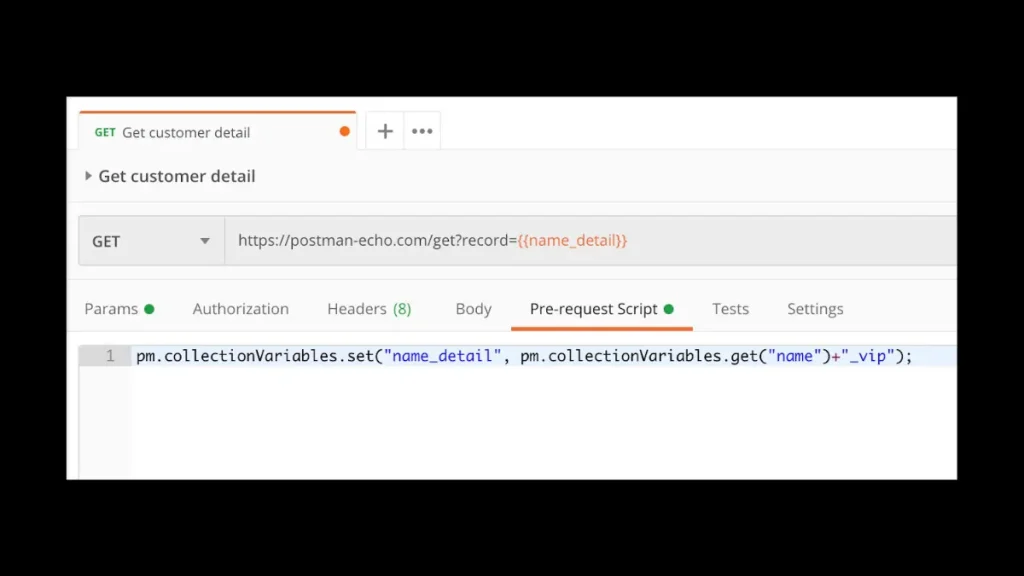 pre request script postman