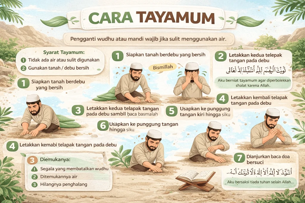 Sebab dan Syarat Melaksanakan Tayamum
