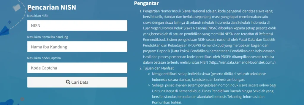 cek nisn dengan nama