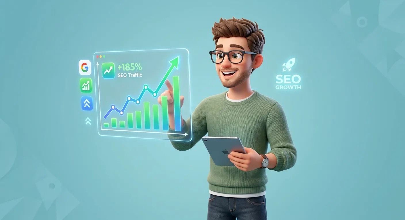 Ilustrasi teknis SEO dan peningkatan traffic organik